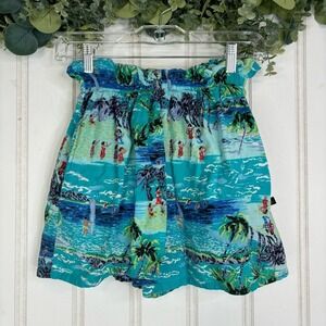 OP Ocean Pacific Casual Shorts SMALL Vacation Hawaiian‎ Turquoise Beach Surfer